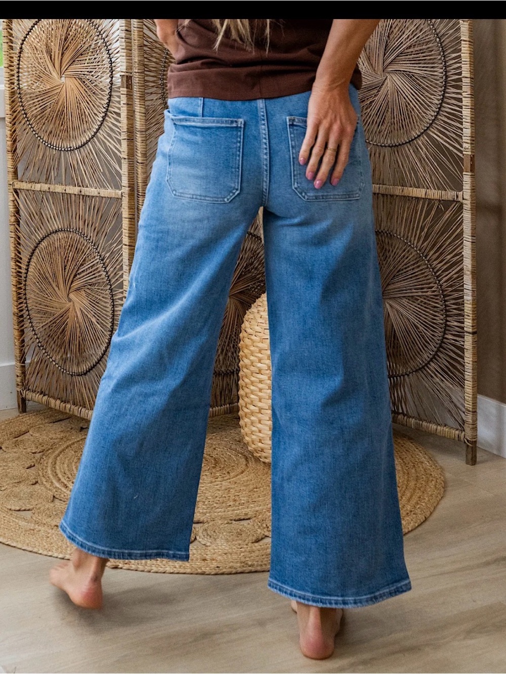 Vervet wide leg drawstring jeans - Picture 4 of 8